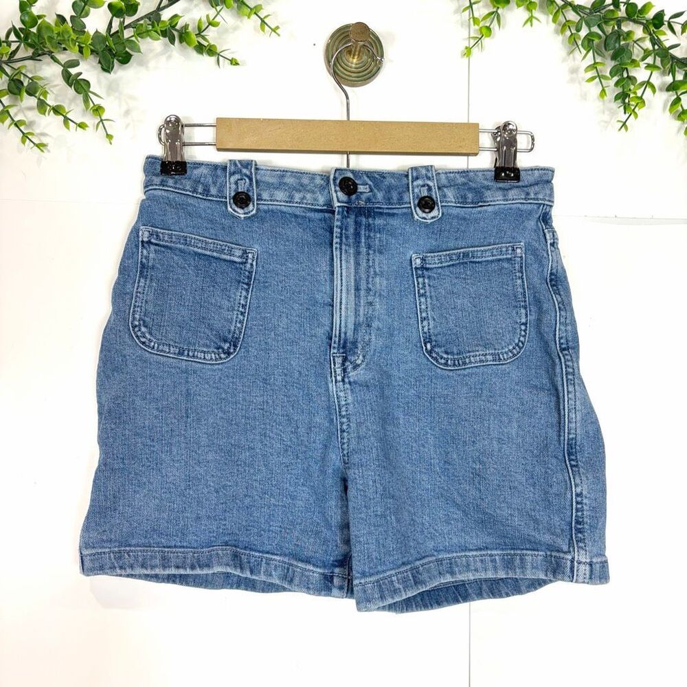 J. Crew Shorts Women 4 Blue Denim Sky Fall Wash High Rise Front Pocket small